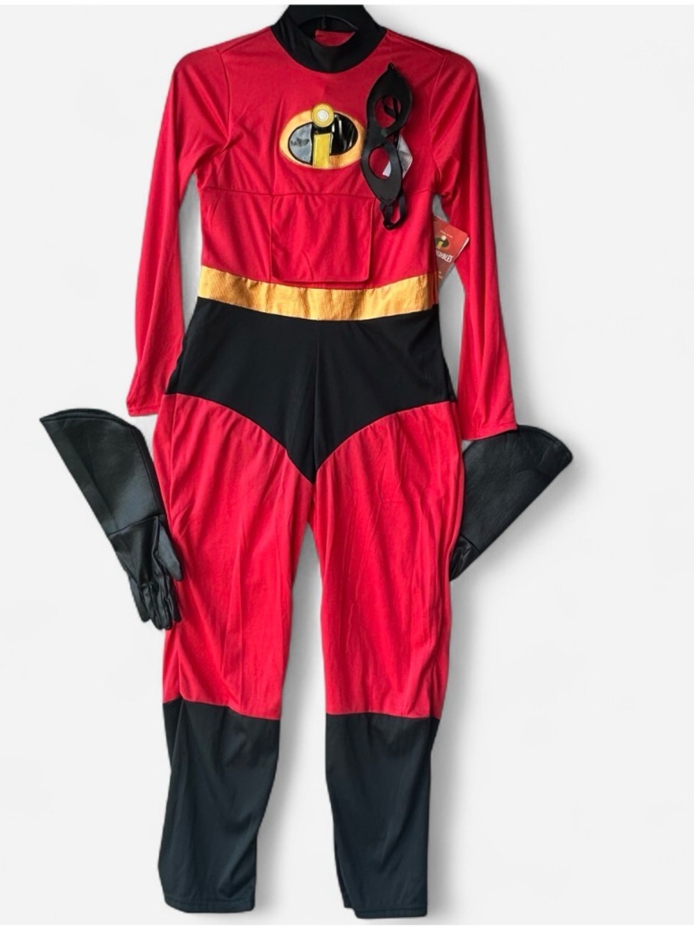 Disney Women’s Costume Size XL Incredible’s jumpsuit with gloves and mask